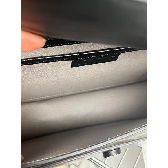 Atribut Handcrafted Black & White Leather Bag Detachable Strap / Spiral Top NEW - Picture 10 of 16